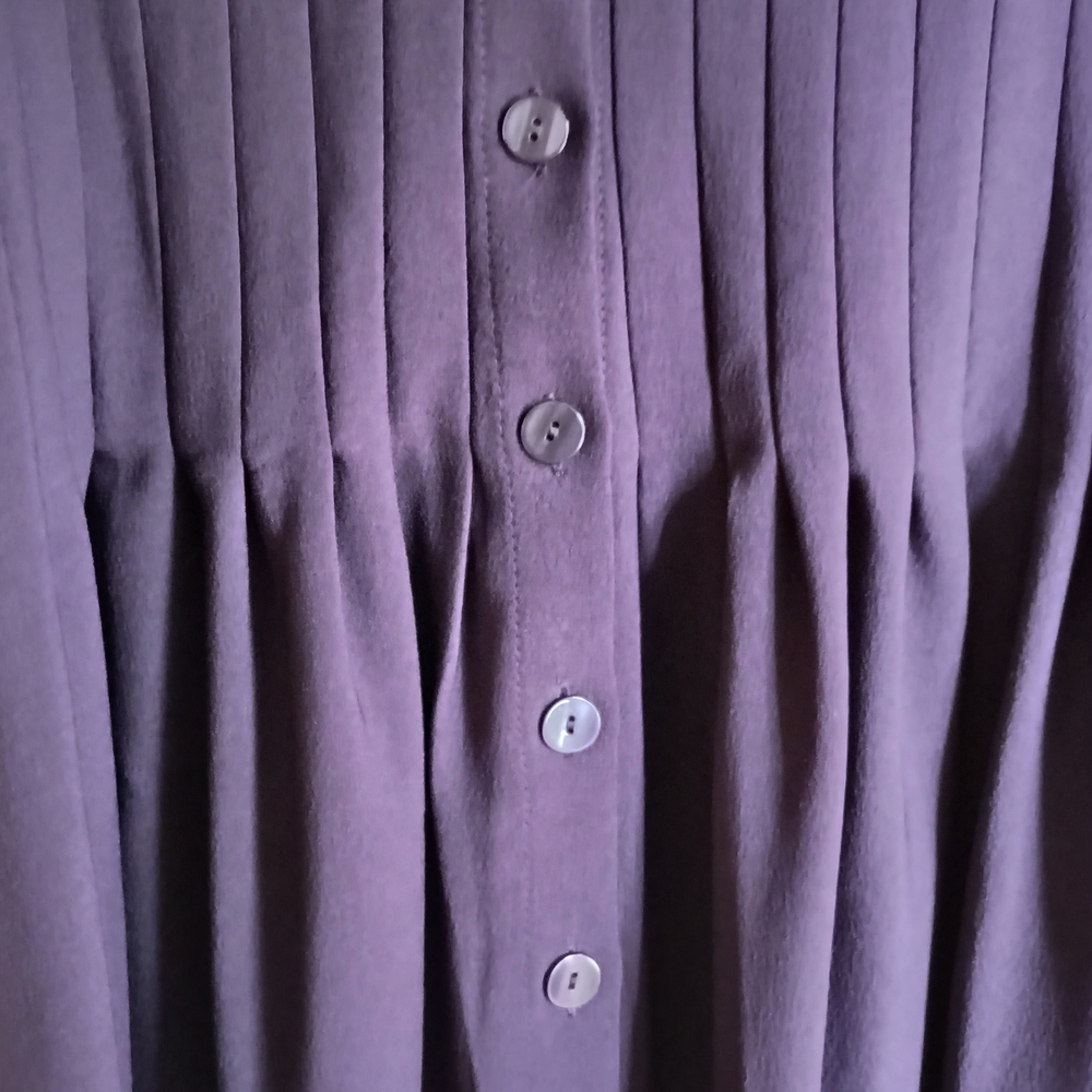 Perceptions Purple Button-Front Drop-Waist Dress - image 5